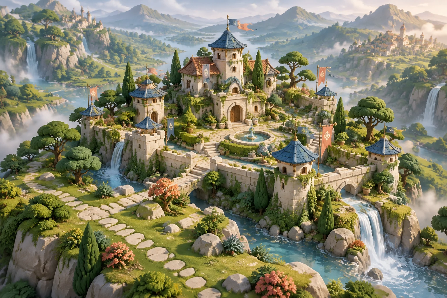 Strategy game world illustration